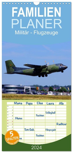 Familienplaner 2024 - Militär - Flugzeuge mit 5 Spalten (Wandkalender, 21 x 45 cm) CALVENDO - Thomas Heilscher