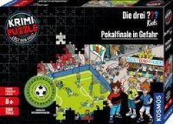 Cover-Bild zum Titel 'Krimi-Puzzle: Die drei ??? Kids - Pokalfinale in Gefahr - 200 Teile' von 'Nina Schiefelbein'
