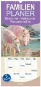 Cover-Bild zum Titel 'Familienplaner 2027 - Einhörner - Verträumte Fantasiemotive mit 5 Spalten (Wandkalender, 21 x 45 cm) CALVENDO' von 'Liselotte Brunner-Klaus'
