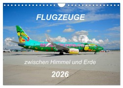 Cover-Bild zum Titel 'Flugzeuge zwischen Himmel und Erde (Wandkalender 2026 DIN A4 quer), CALVENDO Monatskalender' von 'Matthias Merz'