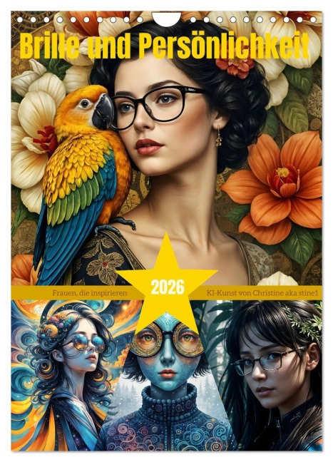 Brille und Persönlichkeit (Wandkalender 2026 DIN A4 hoch), CALVENDO Monatskalender - Christine Aka Stine1