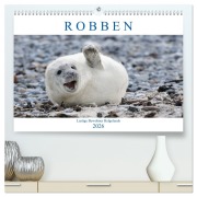 Cover-Bild zum Titel 'Robben - Lustige Bewohner Helgolands (hochwertiger Premium Wandkalender 2026 DIN A2 quer), Kunstdruck in Hochglanz' von 'Egid Orth'