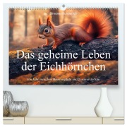 Cover-Bild zum Titel 'Das geheime Leben der Eichhörnchen - Ein Jahr zwischen Baumwipfeln und Nussverstecken (hochwertiger Premium Wandkalender 2026 DIN A2 quer), Kunstdruck in Hochglanz' von 'Simone Wunderlich'