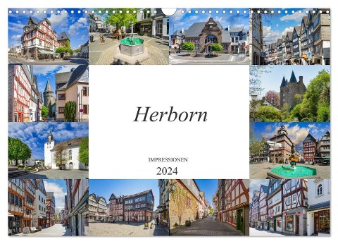 Herborn Impressionen (Wandkalender 2024 DIN A3 quer), CALVENDO Monatskalender - Dirk Meutzner
