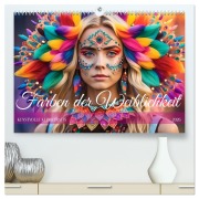 Cover-Bild zum Titel 'Farben der Weiblichkeit - Kunstvolle KI Portraits (hochwertiger Premium Wandkalender 2026 DIN A2 quer), Kunstdruck in Hochglanz' von 'Fred Schimak'
