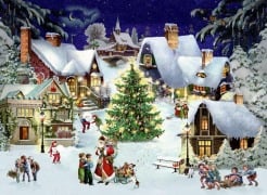 Cover-Bild zum Titel 'A4-Wandkalender Weihnachten im Dorf' von ''