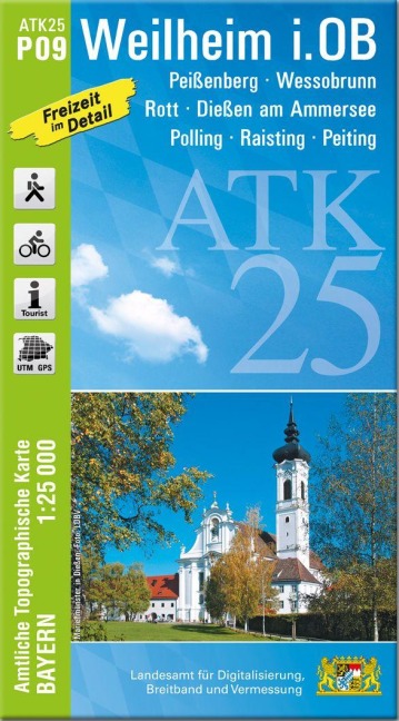 ATK25-P09 Weilheim i.OB (Amtliche Topographische Karte 1:25000) - 
