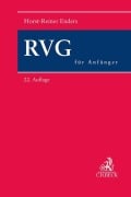 Cover-Bild zum Titel 'RVG für Anfänger' von 'Horst-Reiner Enders'