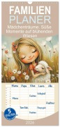 Familienplaner 2026 - Mädchenträume. Süße Momente auf blühenden Wiesen mit 5 Spalten (Wandkalender, 21 x 45 cm) CALVENDO - Rose Hurley