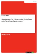 Cover-Bild zum Titel 'Guantanamo Bay - Notwendige Maßnahmen oder Verfall des Rechtsstaates?' von 'Gause Julia'
