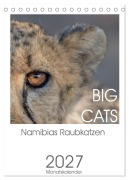 Cover-Bild zum Titel 'BIG CATS - Namibias Raubkatzen (Tischkalender 2027 DIN A5 hoch), CALVENDO Monatskalender' von 'Irma van der Wiel'