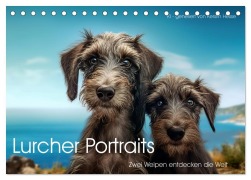 Lurcher Portraits - Zwei Welpen entdecken die Welt (Tischkalender 2026 DIN A5 quer), CALVENDO Monatskalender - Kerstin Hesse
