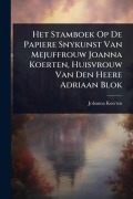 Cover-Bild zum Titel 'Het Stamboek Op De Papiere Snykunst Van Mejuffrouw Joanna Koerten, Huisvrouw Van Den Heere Adriaan Blok' von 'Johanna Koerten'