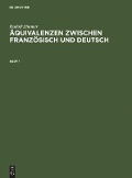 Äquivalenzen zwischen Französisch und Deutsch - Rudolf Zimmer