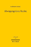 Cover-Bild zum Titel 'Abwägungsfeste Rechte' von 'Mathias Hong'