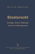 Cover-Bild zum Titel 'Staatsrecht' von 'Friedrich Giese'