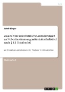 Cover-Bild zum Titel 'Zweck von und rechtliche Anfoderungen an Nebenbestimmungen für Aufenthaltstitel nach § 12 II AufenthG' von 'Jakob Singer'