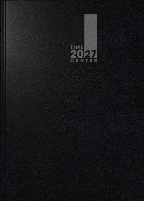 BRUNNEN 1072520907 Buchkalender TimeCenter Mod. 725 2027 A5, Kunststoff, schwarz - 