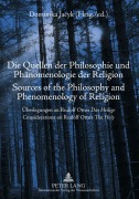 Cover-Bild zum Titel 'Die Quellen der Philosophie und Phänomenologie der Religion- Sources of the Philosophy and Phenomenology of Religion' von ''