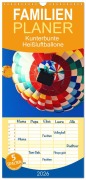 Familienplaner 2026 - Kunterbunte Heißluftballone mit 5 Spalten (Wandkalender, 21 x 45 cm) CALVENDO - Sf Sf