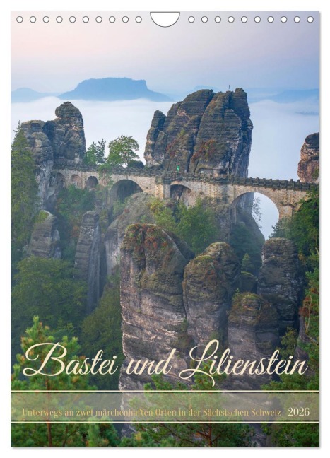 Bastei und Lilienstein - Unterwegs an zwei märchenhaften Orten in der Sächsischen Schweiz (Wandkalender 2026 DIN A4 hoch), CALVENDO Monatskalender - Thomas Bugdoll