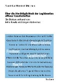 Cover-Bild zum Titel 'Über die (Un-)Möglichkeit der Legitimation offener Gesellschaften' von 'David K. S. Mielchen'