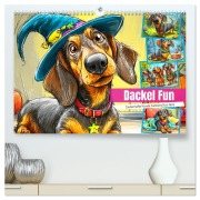 Dackel Fun. Zauberhafte Hunde Cartoons fürs Herz (hochwertiger Premium Wandkalender 2026 DIN A2 quer), Kunstdruck in Hochglanz - Rose Hurley