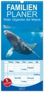 Cover-Bild zum Titel 'Familienplaner 2027 - Wale: Giganten der Meere mit 5 Spalten (Wandkalender, 21 x 45 cm) CALVENDO' von 'Calvendo'