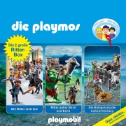 Cover-Bild zum Titel 'Die Playmos - Das Original Playmobil Hörspiel, Die 2. große Ritter-Box, Folgen 24, 45, 55' von 'David Bredel, Florian Fickel, Simon X. Rost'