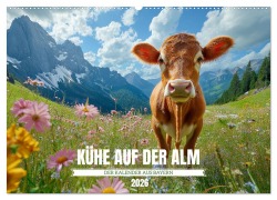 KÜHE AUF DER ALM - Der Kalender aus Bayern (Wandkalender 2026 DIN A2 quer), CALVENDO Monatskalender - Mb Fotografie
