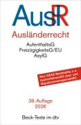 Cover-Bild zum Titel 'Ausländerrecht. AuslR' von ''