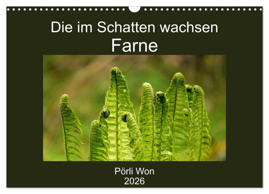 Die im Schatten wachsen - Farne (Wandkalender 2026 DIN A3 quer), CALVENDO Monatskalender - Pörli Won