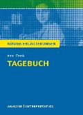 Cover-Bild zum Titel 'Tagebuch von Anne Frank. Textanalyse und Interpretation mit ausführlicher Inhaltsangabe und Abituraufgaben mit Lösungen.' von 'Anne Frank'