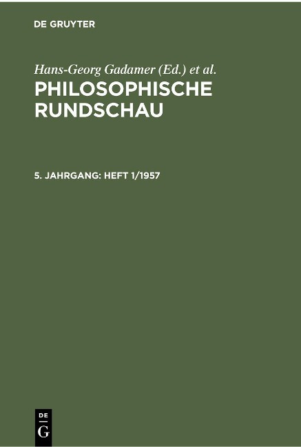 Heft 1/1957 - 