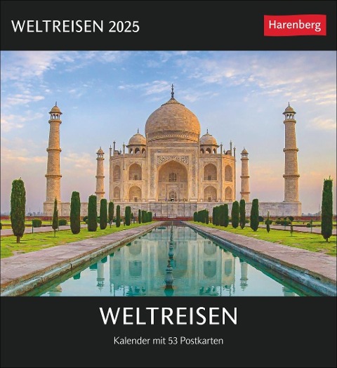 Weltreisen Postkartenkalender 2025 - Kalender mit 53 Postkarten - 