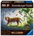 Cover-Bild zum Titel 'Ravensburger Puzzle 17514 - Tiger im Dschungel - 500 Teile Holzpuzzle mit stabilen, individuellen Puzzleteilen und kleinen Holzfiguren (Whimsies), für Kinder und Erwachsene ab 14 Jahren' von ''