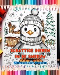 Cover-Bild zum Titel 'Schattige dieren in de sneeuw - Kleurboek voor kinderen - Creatieve scènes van dieren die genieten van de winter' von 'Naturally Funtastic Books'