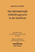 Cover-Bild zum Titel 'Das Internationale Anfechtungsrecht in der Insolvenz' von 'Sebastian Zeeck'