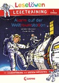 Cover-Bild zum Titel 'Leselöwen Lesetraining 1. Klasse - Alarm auf der Weltraumstation' von 'Annette Neubauer'