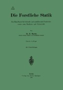 Cover-Bild zum Titel 'Die Forstliche Statik' von 'H. Martin'