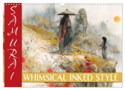 Cover-Bild zum Titel 'Samurai - whimsical inked style (Wandkalender 2026 DIN A3 quer), CALVENDO Monatskalender' von 'Val Thoermer'