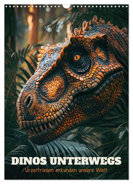 Dinos unterwegs: Urzeitriesen erkunden unsere Welt (Wandkalender 2026 DIN A3 hoch), CALVENDO Monatskalender - Hanne Leese