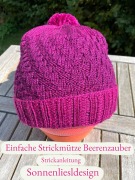 Cover-Bild zum Titel 'Einfache Strickmütze "Beerenzauber"' von 'Liesl Sonnenliesldesign'