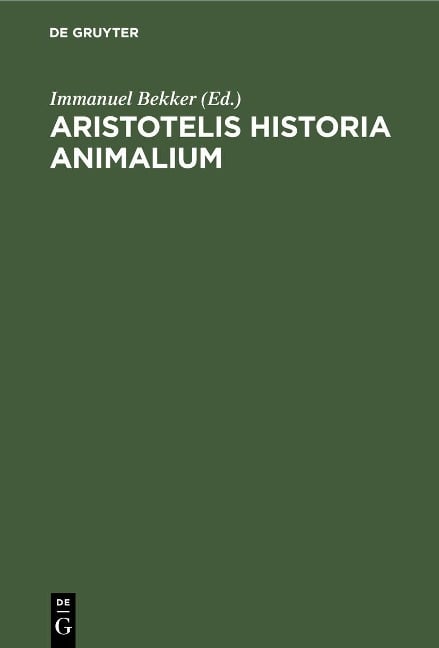 Aristotelis Historia Animalium - 