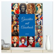 Gesichter mit Ausdruck (hochwertiger Premium Wandkalender 2026 DIN A2 hoch), Kunstdruck in Hochglanz - Werner Braun