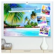 Cover-Bild zum Titel 'Reiseträume Traumreisen. Die schönsten Reiseziele der Welt in Watercolor (hochwertiger Premium Wandkalender 2026 DIN A2 quer), Kunstdruck in Hochglanz' von 'Steffani Lehmann'