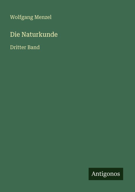 Die Naturkunde - Wolfgang Menzel