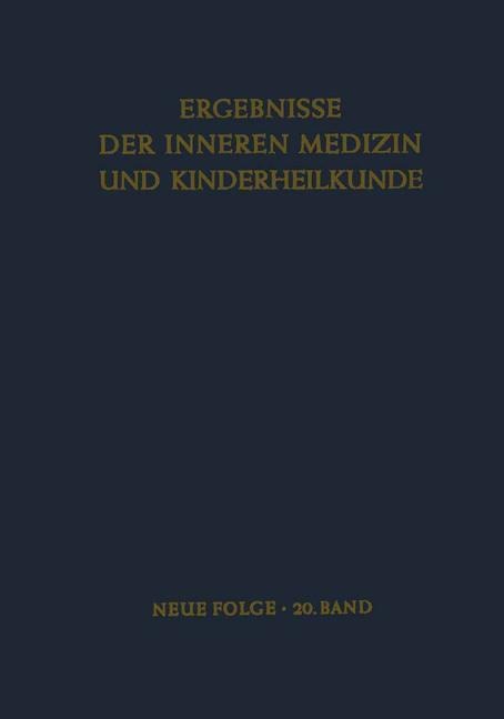 Ergebnisse der Inneren Medizin und Kinderheilkunde - L. Heilmeyer, A. Prader, B. De Rudder, R. Schoen