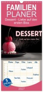 Cover-Bild zum Titel 'Familienplaner 2027 - Dessert - Liebe auf den ersten Biss mit 5 Spalten (Wandkalender, 21 x 45 cm) CALVENDO' von 'Erich Krätschmer'