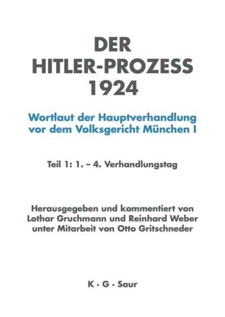 HITLER-PROZEß 1924 TL.1 - 